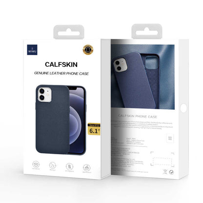 Apple iPhone 12 Pro Max Kılıf Wiwu Calfskin Kapak Siyah