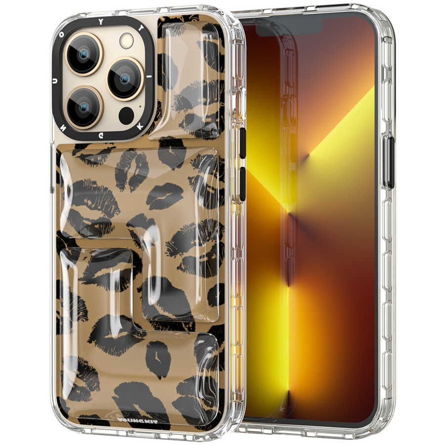 Apple iPhone 12 Pro Max Kılıf YoungKit Leopard Article Serisi Kapak Mavi