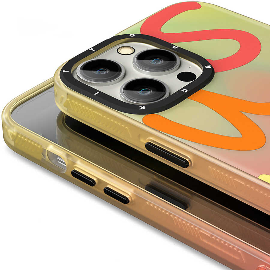 Apple iPhone 12 Pro Max Kılıf YoungKit Summer Serisi Kapak Turuncu