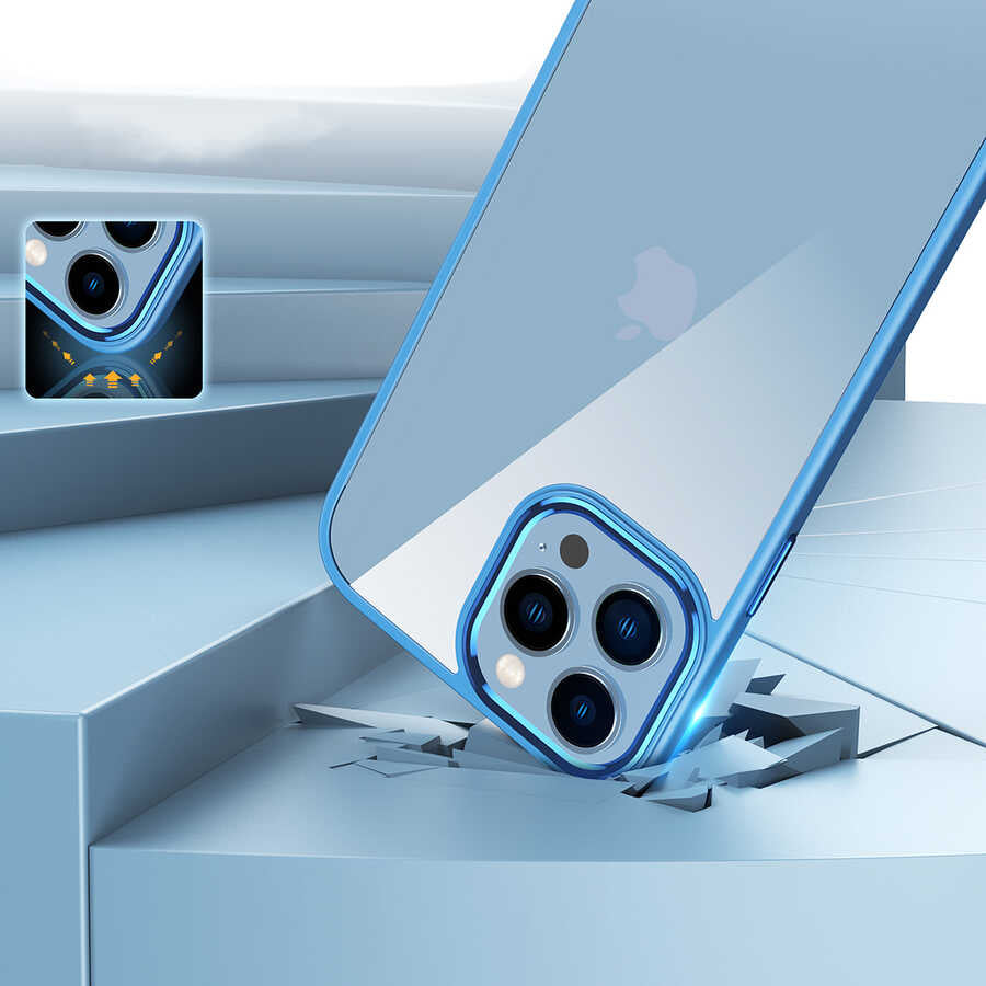 Apple iPhone 12 Pro Max Kılıf Zore Krom Kapak Koyu Yeşil