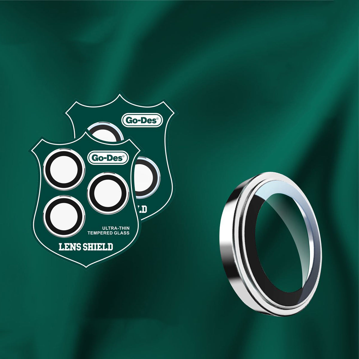 Apple iPhone 13 Go Des CL-10 Kamera Lens Koruyucu Yeşil