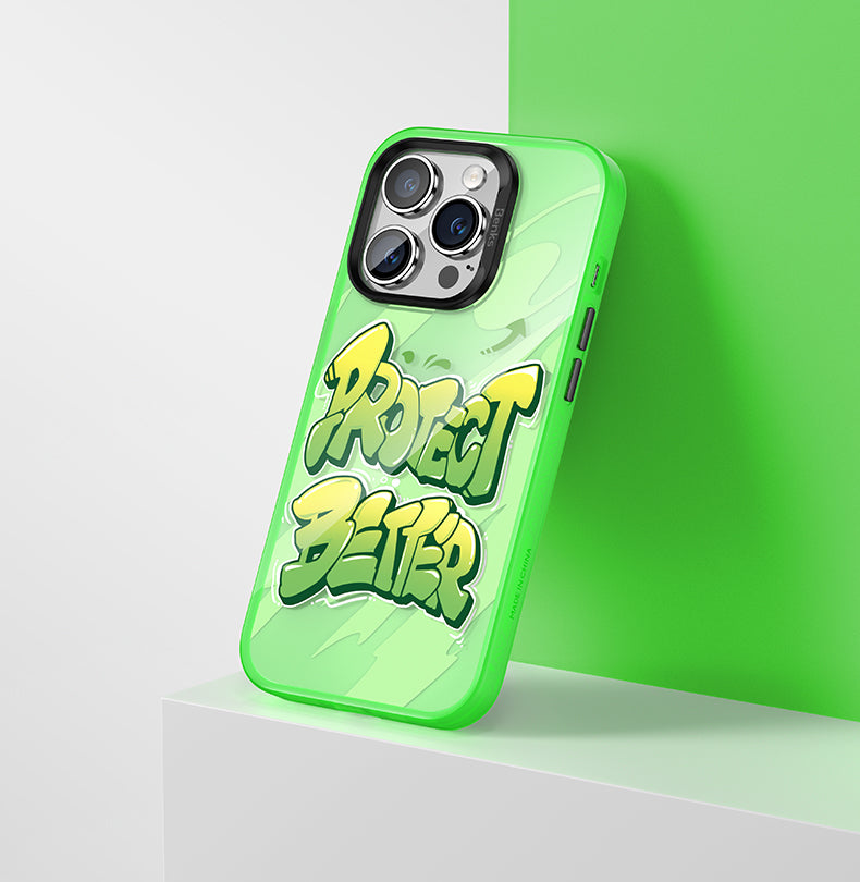 Apple iPhone 13 Kılıf Airbagli TPU Yazı Temalı Benks Dynamic New Kapak Turuncu