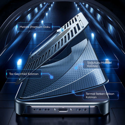 Apple iPhone 13 Kılıf Benks Bizzard Soğutucu Özellikli Oyuncu Telefon Kılıfı Gri