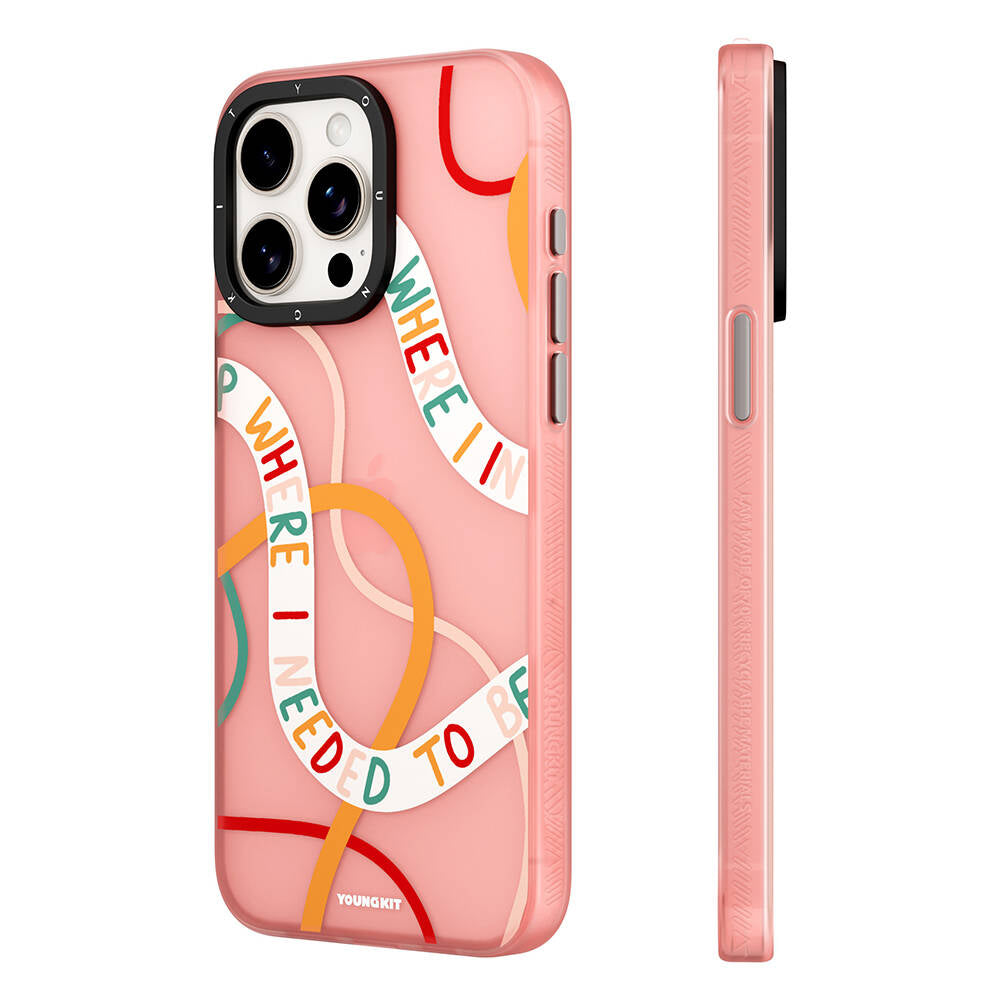Apple iPhone 13 Kılıf Bethany Green Tasarımlı Youngkit Sweet Language Kapak Rose Gold