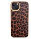 Apple iPhone 13 Kılıf Kajsa Glamorous Serisi Leopard Combo Kapak Kahverengi