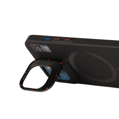 Apple iPhone 13 Kılıf M-safe Şarj Özellikli Standlı YoungKit Hermit Bracket Serisi Kapak Siyah