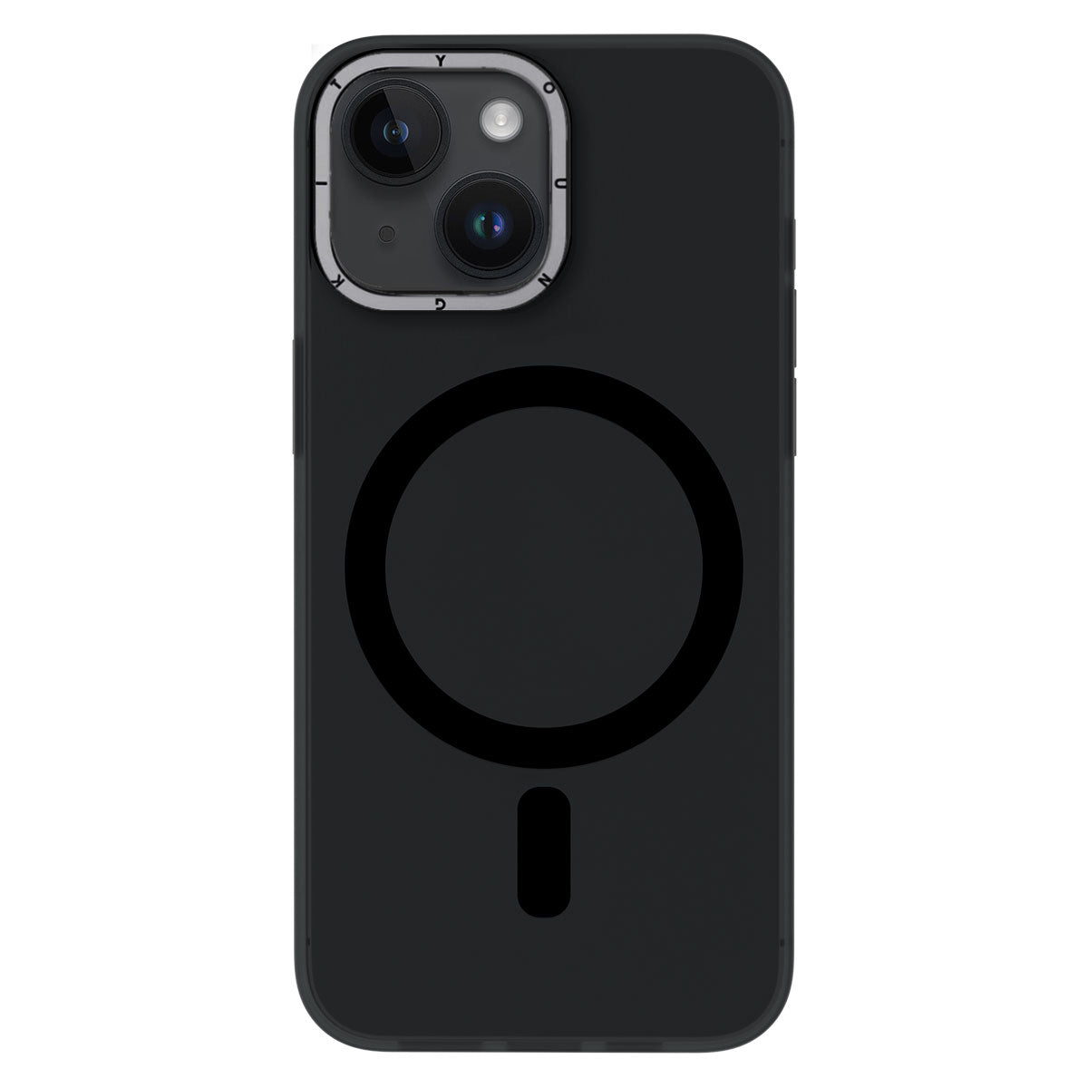 Apple iPhone 13 Kılıf M-safe Şarj Özellikli Youngkit Hidden Sand Serisi Kapak Siyah