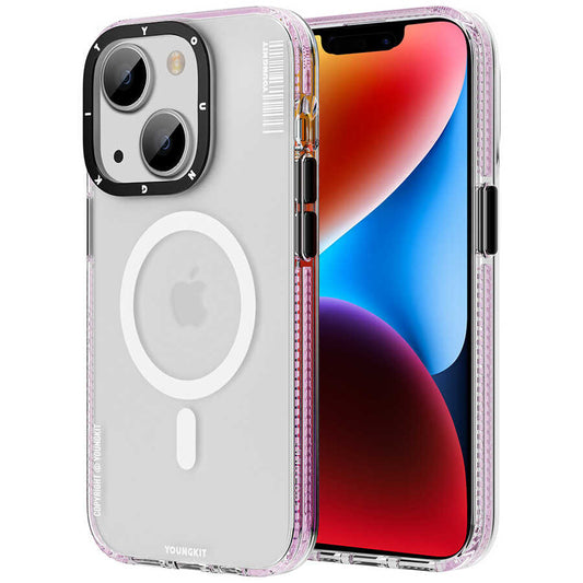 Apple iPhone 13 Kılıf M-safe Şarj Özellikli Youngkit Jane Sand Serisi Kapak Siyah