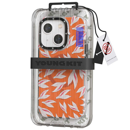 Apple iPhone 13 Kılıf M-safe Şarj Özellikli Youngkit Play Rabbit Serisi Kapak Sarı