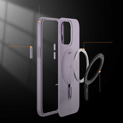 Apple iPhone 13 Kılıf M-safe Şarj Özellikli Youngkit Rock Serisi Kapak Siyah