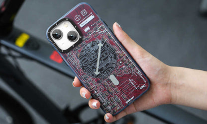 Apple iPhone 13 Kılıf M-safe Şarj Özellikli YoungKit Technology Serisi Kapak Beyaz