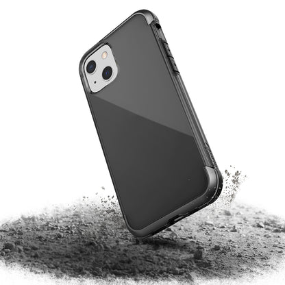 Apple iPhone 13 Kılıf Raptic Air Serisi Airbag Tasarımlı Metal Köşelikli Şeffaf Kapak Mavi