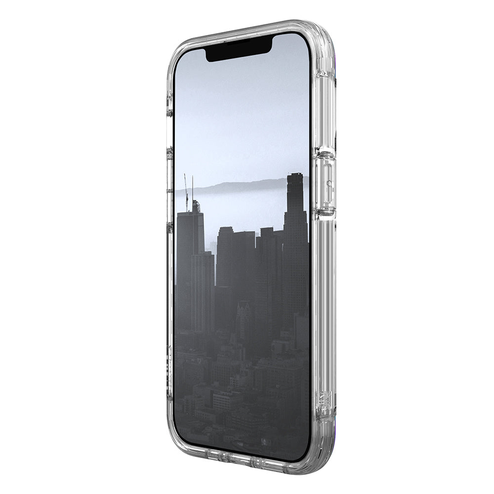 Apple iPhone 13 Kılıf Raptic Air Serisi Airbag Tasarımlı Metal Köşelikli Şeffaf Kapak Siyah