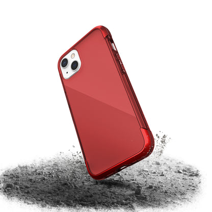 Apple iPhone 13 Kılıf Raptic Air Serisi Airbag Tasarımlı Metal Köşelikli Şeffaf Kapak Mor