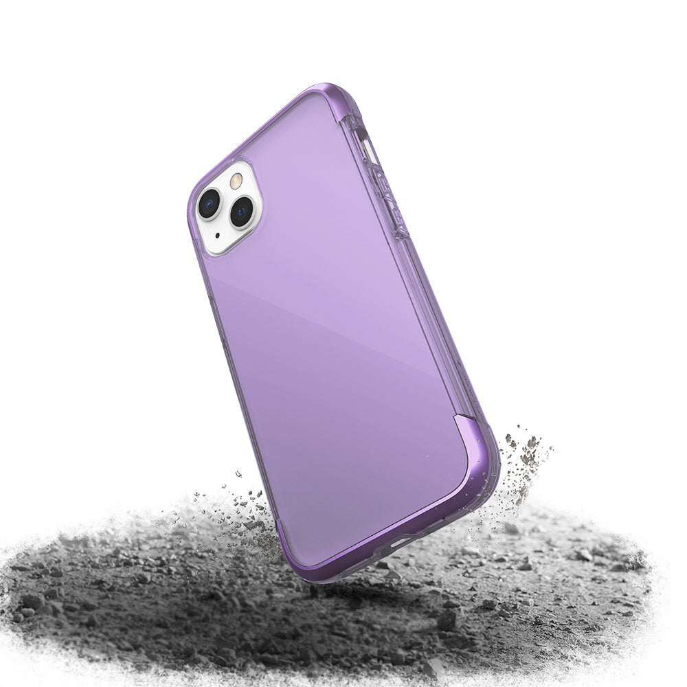 Apple iPhone 13 Kılıf Raptic Air Serisi Airbag Tasarımlı Metal Köşelikli Şeffaf Kapak Mavi