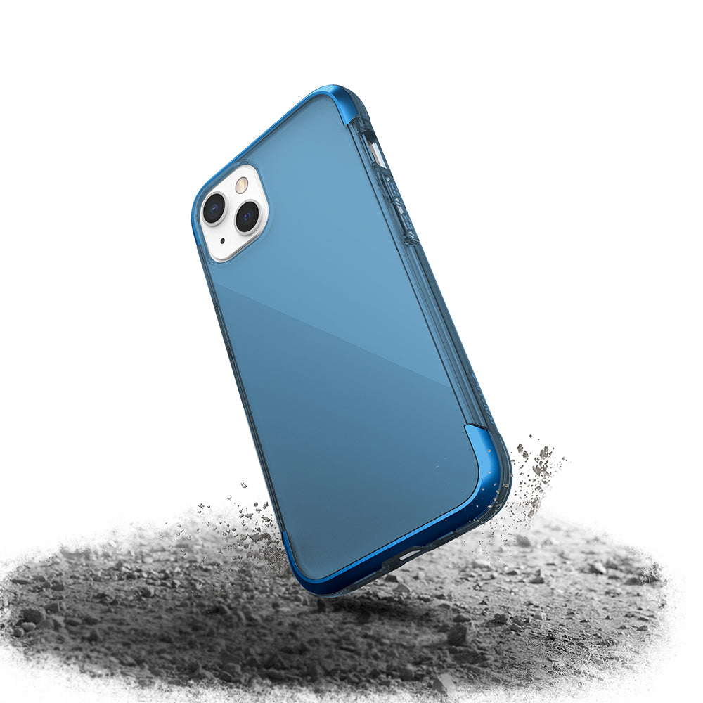 Apple iPhone 13 Kılıf Raptic Air Serisi Airbag Tasarımlı Metal Köşelikli Şeffaf Kapak Siyah