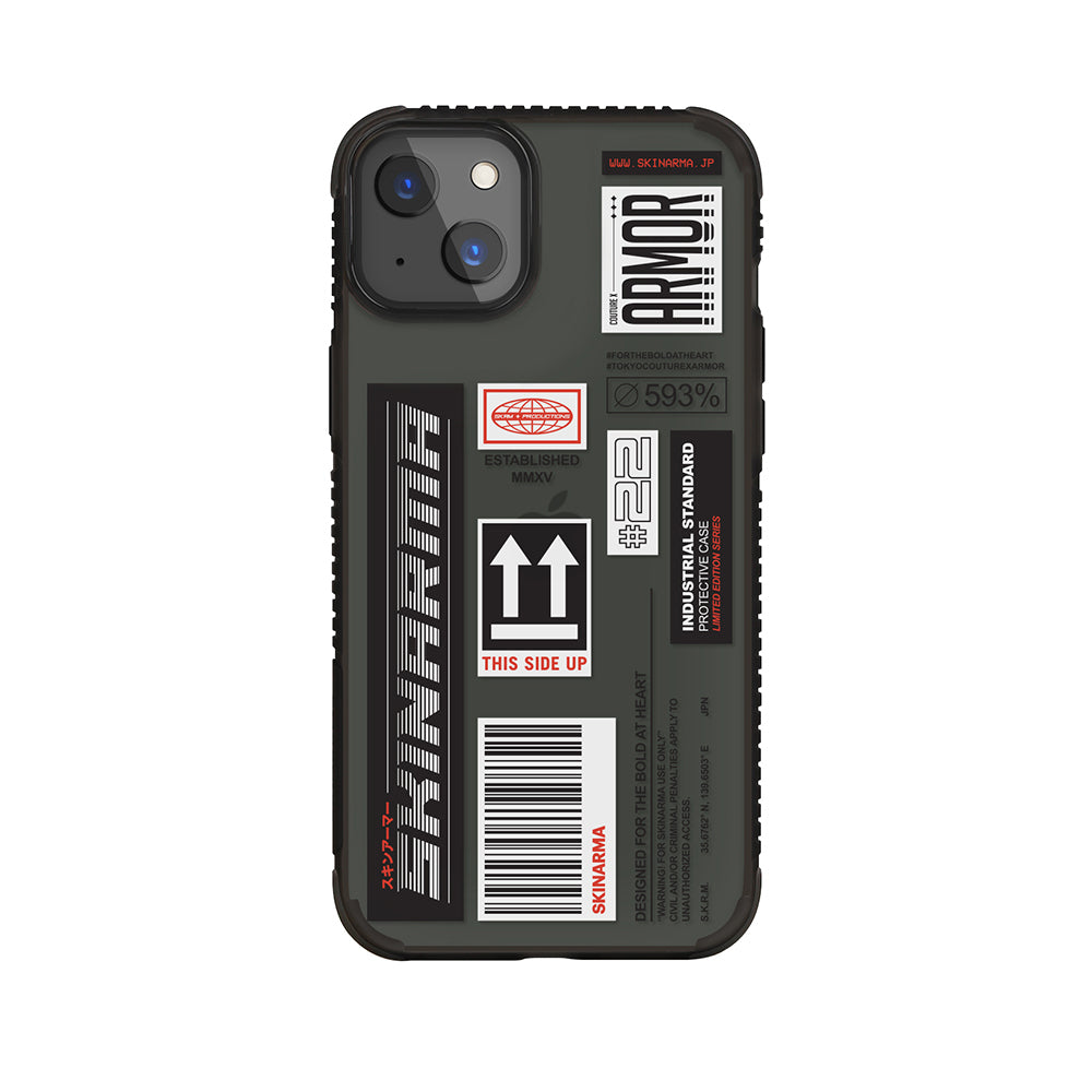 Apple iPhone 13 Kılıf Skinarma Şeffaf Desenli Airbag Tasarımlı Taito Kapak Füme