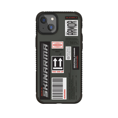 Apple iPhone 13 Kılıf Skinarma Şeffaf Desenli Airbag Tasarımlı Taito Kapak Füme