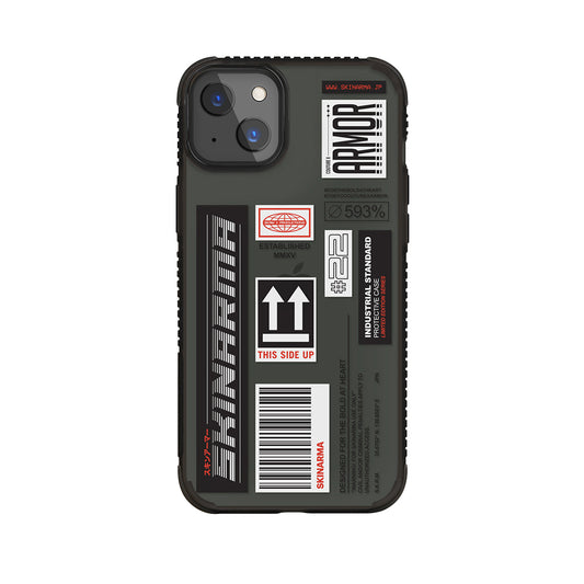 Apple iPhone 13 Kılıf Skinarma Şeffaf Desenli Airbag Tasarımlı Taito Kapak Füme