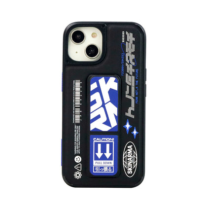 Apple iPhone 13 Kılıf Skinarma Standlı Deri Görünümlü Akarui Kapak Mavi