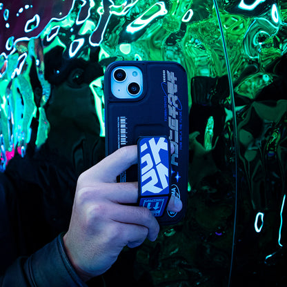 Apple iPhone 13 Kılıf Skinarma Standlı Deri Görünümlü Akarui Kapak Mavi