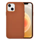 Apple iPhone 13 Kılıf Wiwu Calfskin Kapak Kahverengi
