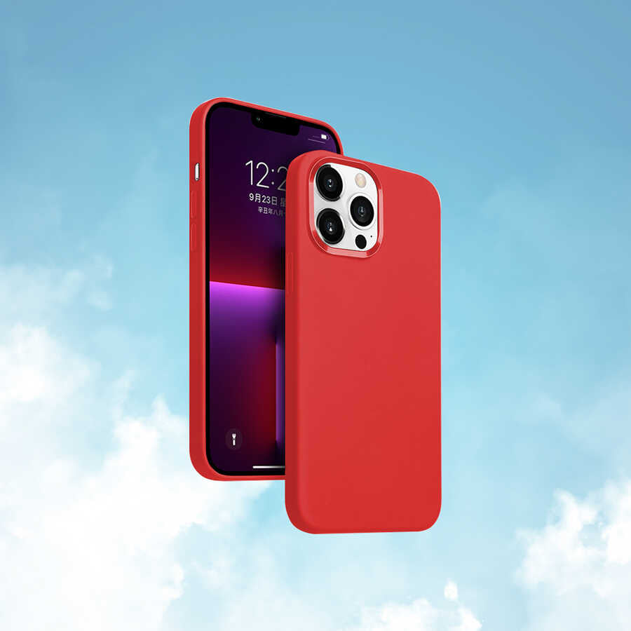 Apple iPhone 13 Kılıf Wiwu M-safe Magnetic Silikon Kapak Lacivert