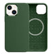 Apple iPhone 13 Kılıf Wiwu M-safe Magnetic Silikon Kapak Yeşil