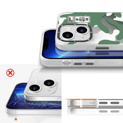 Apple iPhone 13 Kılıf YoungKit Kamuflaj Serisi Kapak Sarı