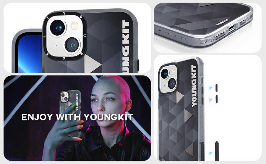 Apple iPhone 13 Kılıf YoungKit Klasik Serisi Kapak CL001 Astronaut