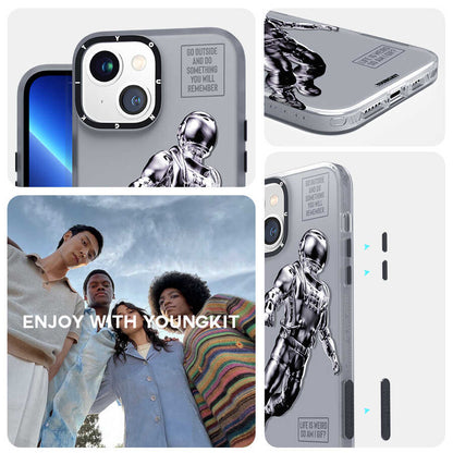Apple iPhone 13 Kılıf YoungKit Klasik Serisi Kapak CL001 Astronaut