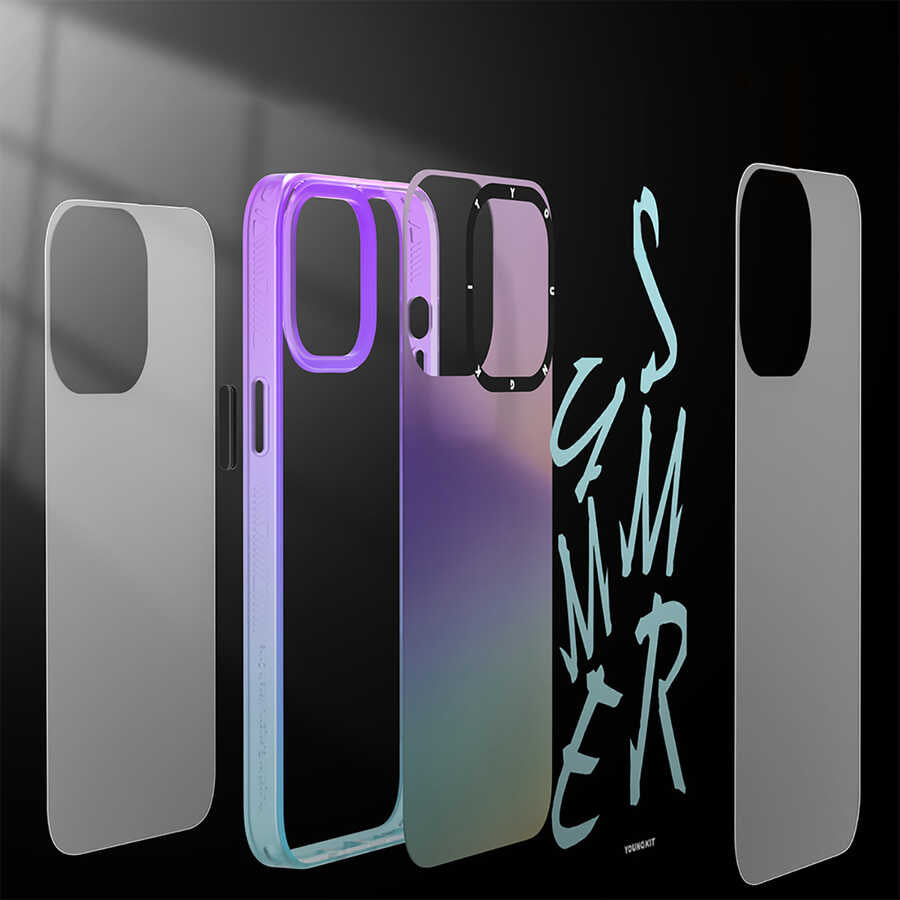 Apple iPhone 13 Kılıf YoungKit Summer Serisi Kapak Rose Gold
