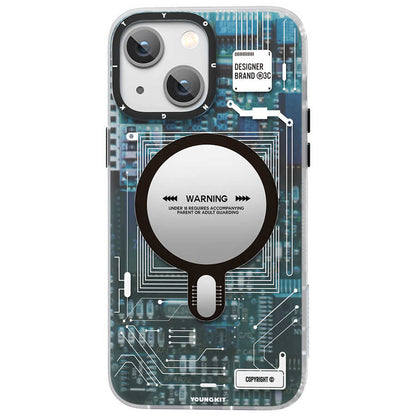 Apple iPhone 13 Kılıf YoungKit Technology Serisi Kapak Beyaz