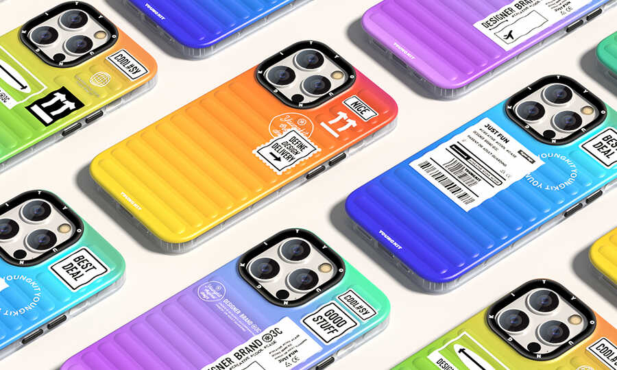 Apple iPhone 13 Kılıf YoungKit The Secret Color Serisi Kapak Turuncu