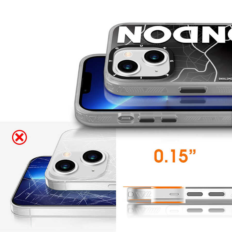 Apple iPhone 13 Kılıf YoungKit World Trip Serisi Kapak London