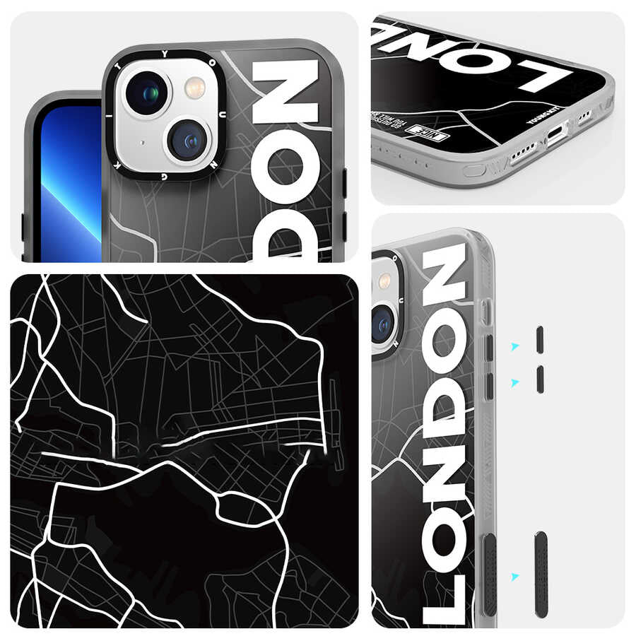 Apple iPhone 13 Kılıf YoungKit World Trip Serisi Kapak New York