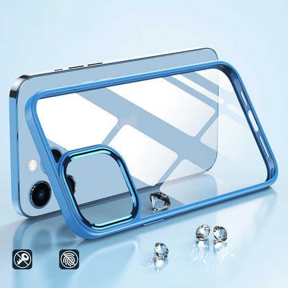 Apple iPhone 13 Kılıf Zore Krom Kapak Siyah