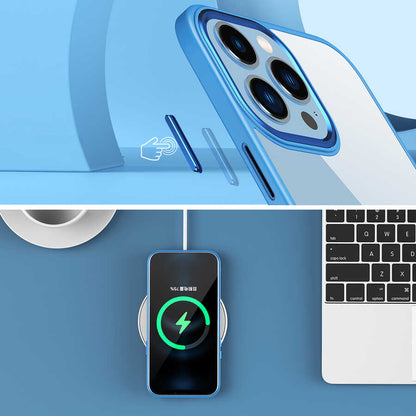 Apple iPhone 13 Kılıf Zore Krom Kapak Kırmızı