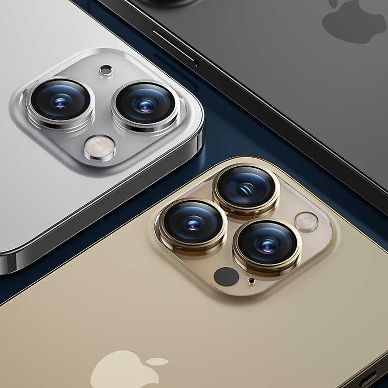 Apple iPhone 13 Pro Benks King Kong Kamera Lens Koruyucu Gümüş