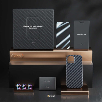 Apple iPhone 13 Pro Kılıf Benks Aramid M-safe 3 in 1 Set Siyah