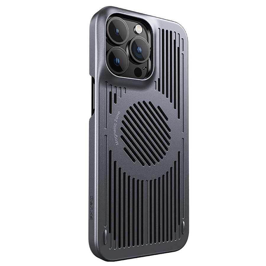 Apple iPhone 13 Pro Kılıf Benks Bizzard Soğutucu Özellikli Oyuncu Telefon Kılıfı Gri