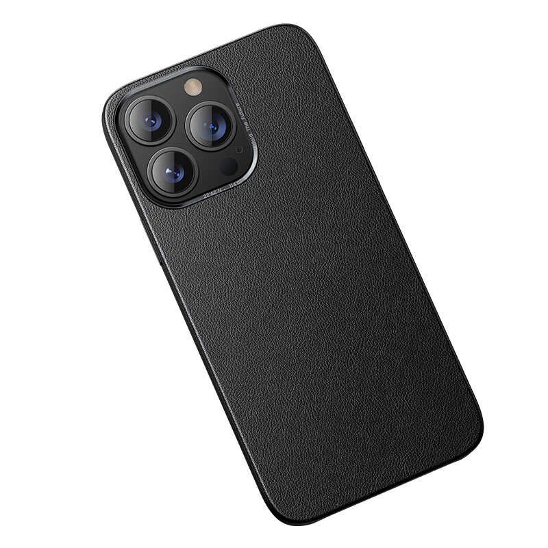 Apple iPhone 13 Pro Kılıf Benks Magnetic Hakiki Deri Kılıf Kahverengi