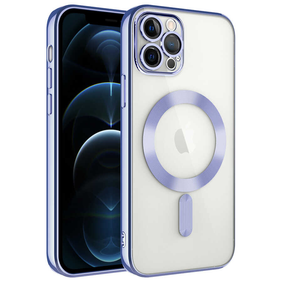 Apple iPhone 13 Pro Kılıf Kamera Korumalı M-safe Wireless Şarj Özellikli Zore Demre Kapak