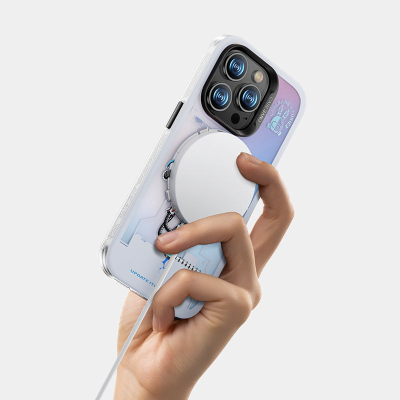 Apple iPhone 13 Pro Kılıf M-safe Şarj Özellikli Benks Casebang Explore Kapak Beyaz