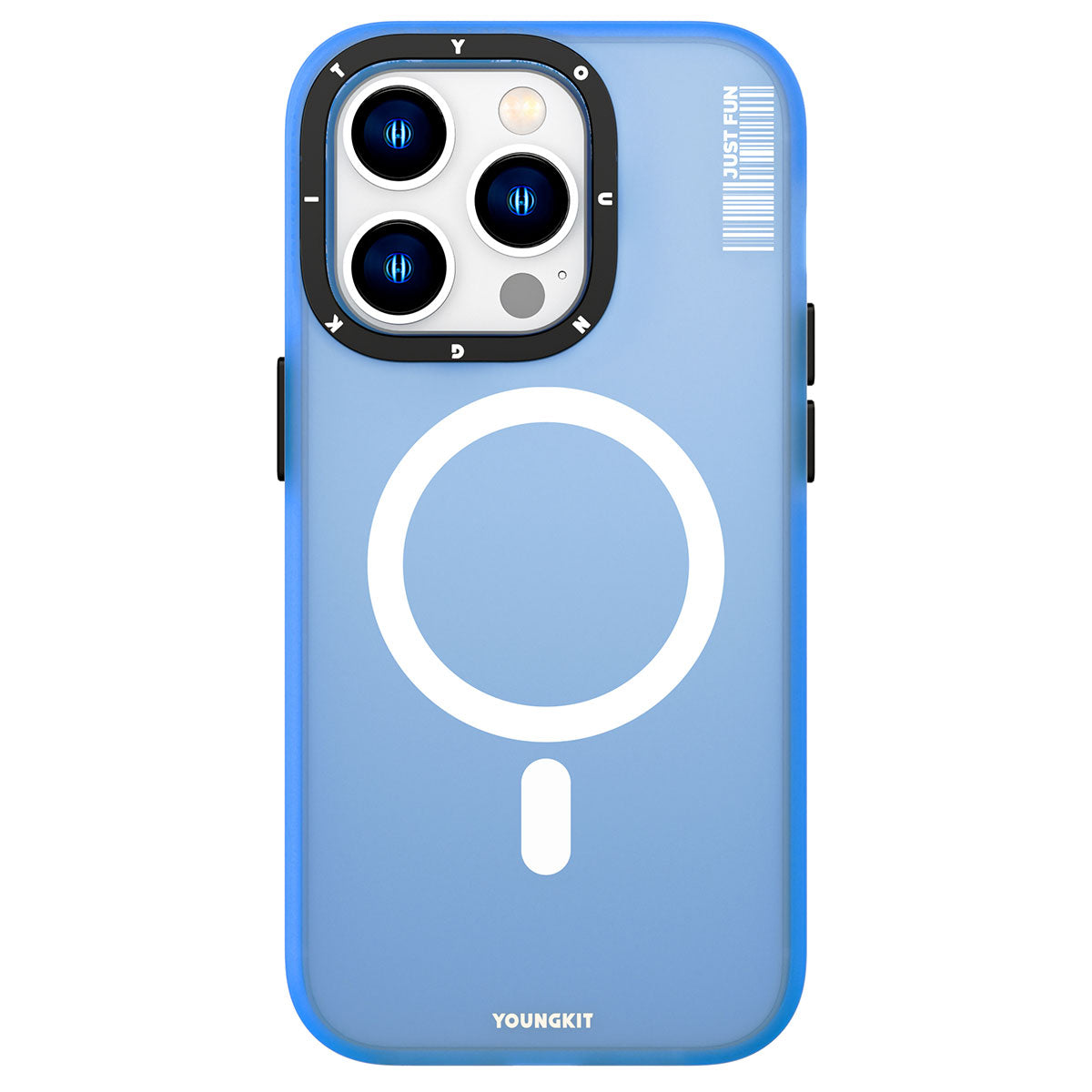 Apple iPhone 13 Pro Kılıf M-safe Şarj Özellikli Youngkit Colored Sand Serisi Kapak Siyah