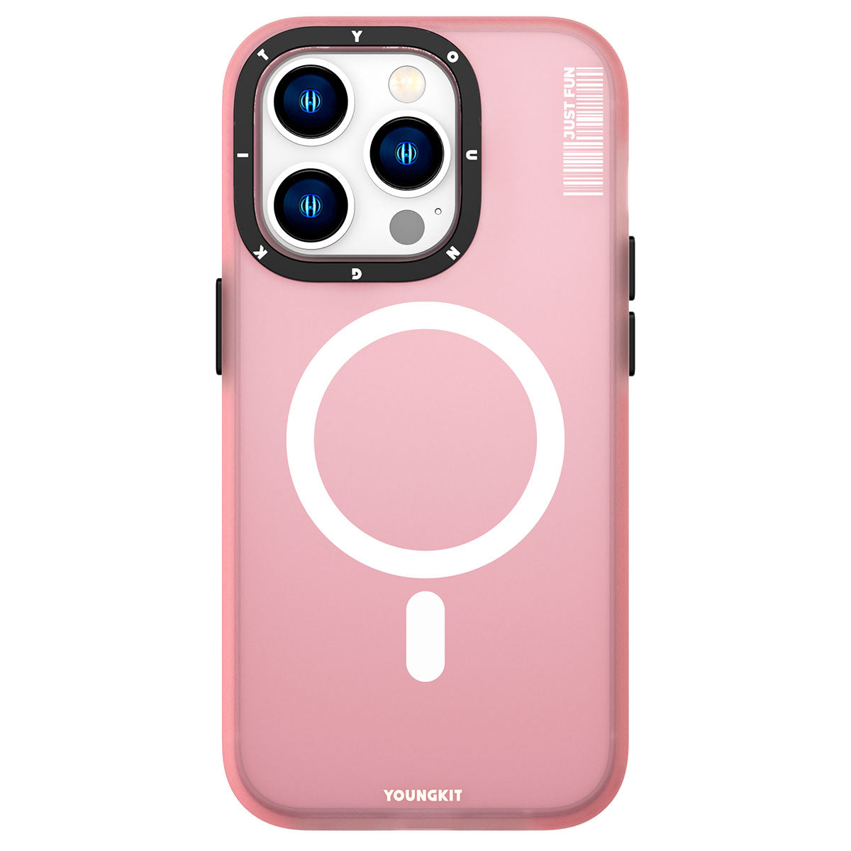 Apple iPhone 13 Pro Kılıf M-safe Şarj Özellikli Youngkit Colored Sand Serisi Kapak Pembe