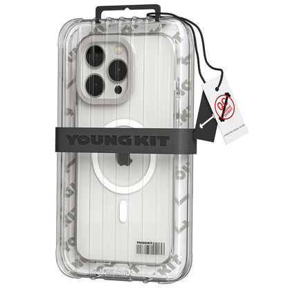 Apple iPhone 13 Pro Kılıf M-safe Şarj Özellikli Youngkit Coloured Glaze Serisi Kapak Siyah