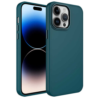 Apple iPhone 13 Pro Kılıf Metal Çerçeve ve Buton Tasarımlı Silikon Zore Luna Kapak