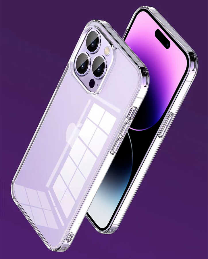 Apple iPhone 13 Pro Kılıf Şeffaf Airbag Tasarımlı Wiwu ZCC-108 Concise Serisi Kapak Renksiz