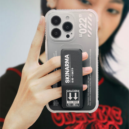 Apple iPhone 13 Pro Kılıf SkinArma Standlı Şeffaf Tasarımlı Taihi Kobai Kapak Siyah